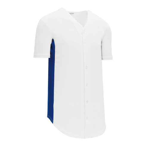 Athletic Knit Full Button Baseball Jersey with Contrast Mesh Inserts (BA1890)